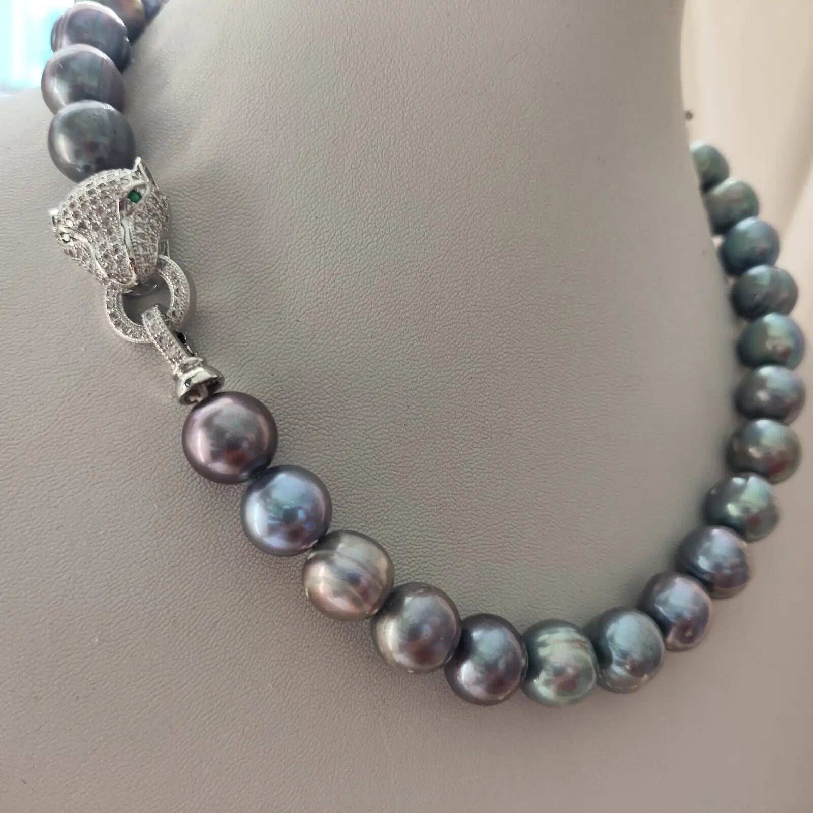 Black Blue Pearl Necklace-ToShay.org