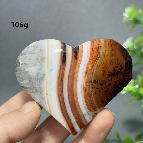 Red Striped Agate Heart-ToShay.org