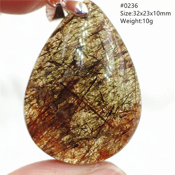 Gold Rutilated Quartz Pendant-ToShay.org
