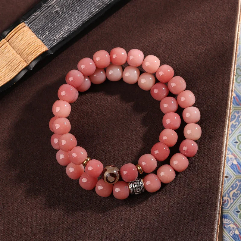 Pink Bodhi Root Bracelet-ToShay.org