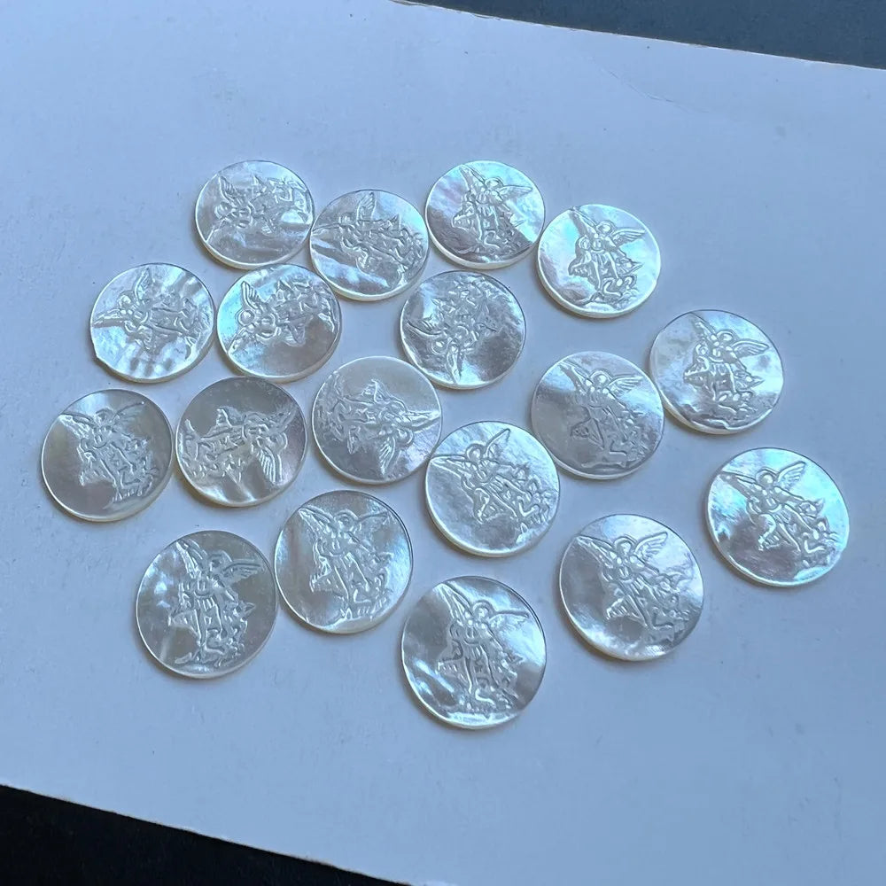 White Shell Religious Pendants-ToShay.org
