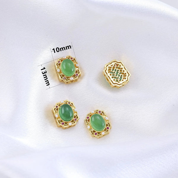 Gold Chrysoprase Bead-ToShay.org