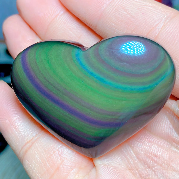 Rainbow Obsidian Heart-ToShay.org