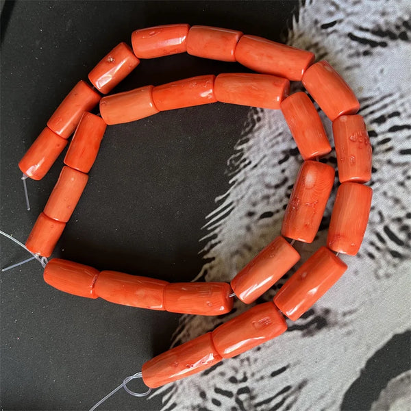 Orange Red Coral Beads-ToShay.org