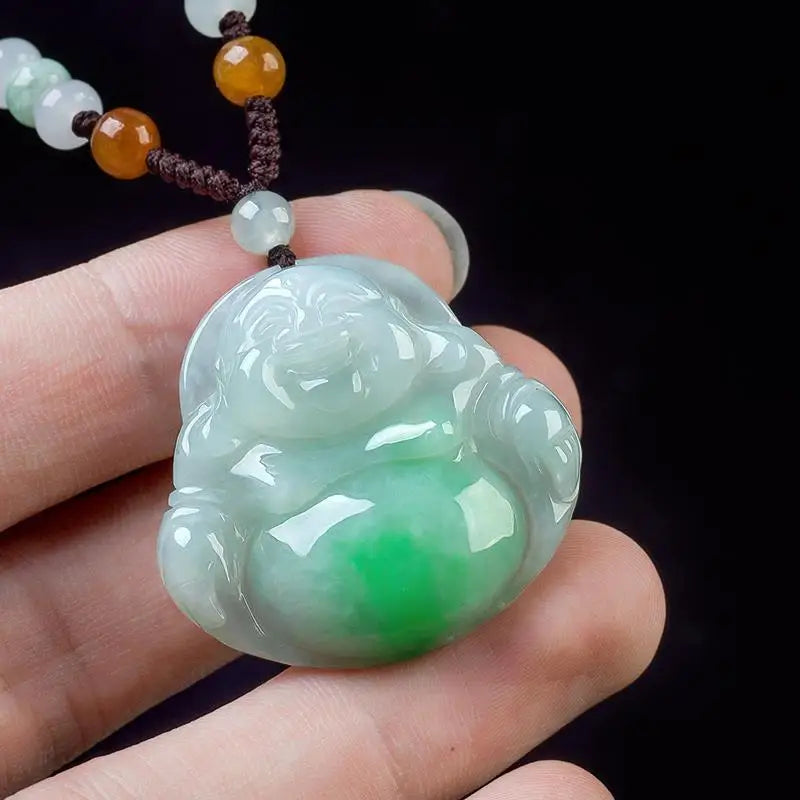 Green Jadeite Maitreya Buddha-ToShay.org