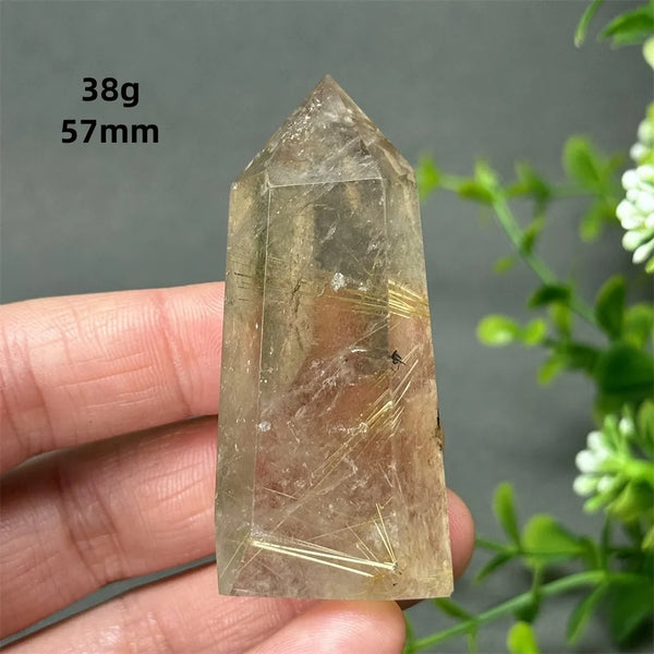 Gold Red Hair Crystal Point-ToShay.org