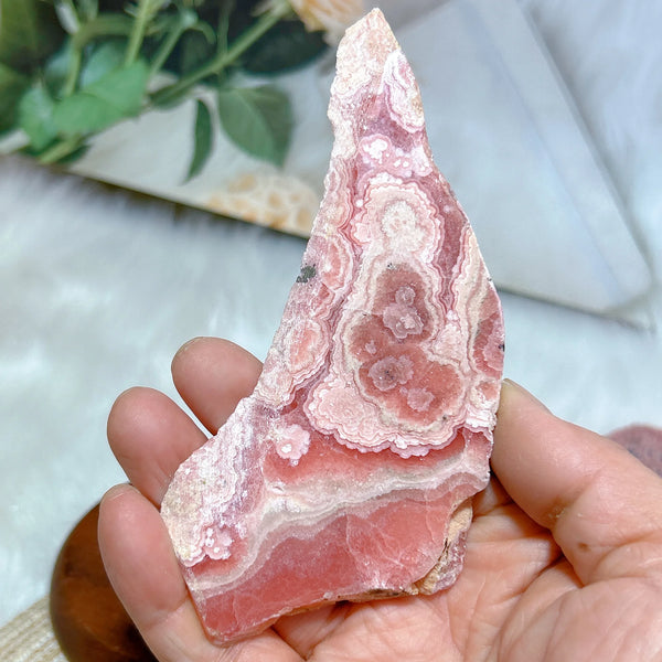 Pink Rhodochrosite Slices-ToShay.org