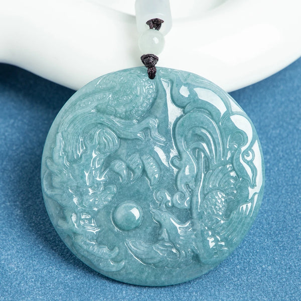 Blue Jade Dragon Phoenix-ToShay.org