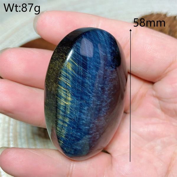 Blue Tiger Eye Palm Stone-ToShay.org
