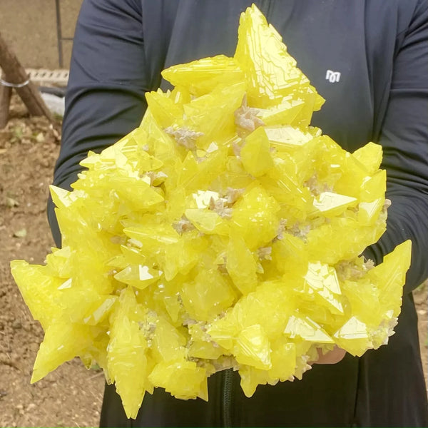 Yellow Sulfur Crystal Quartz-ToShay.org