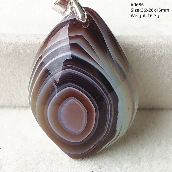 Grey Lace Agate Pendant-ToShay.org