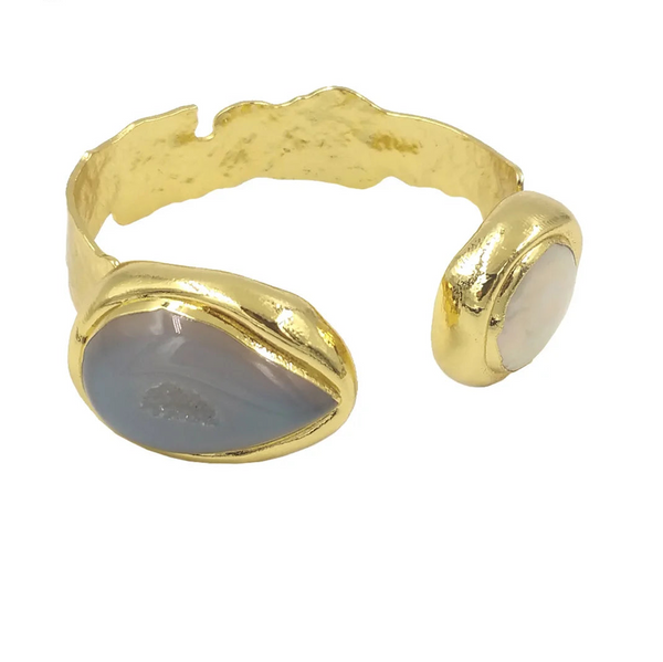 Gold Cuff Bangle-ToShay.org