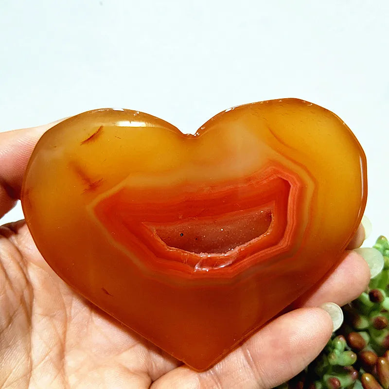 Red Agate Geode Heart-ToShay.org