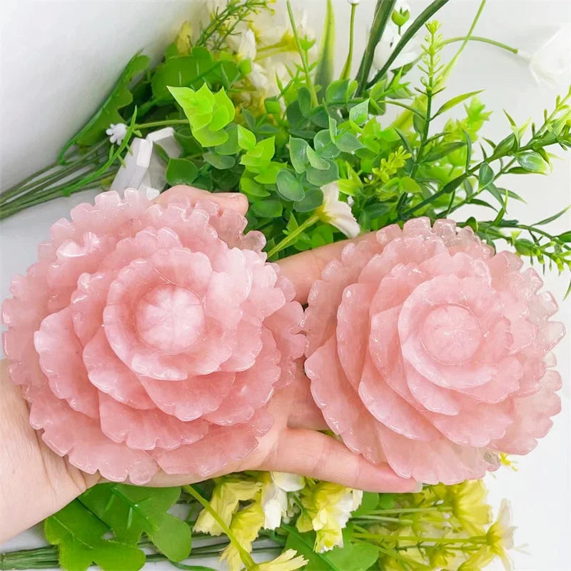 Pink Rose Quartz Flower-ToShay.org