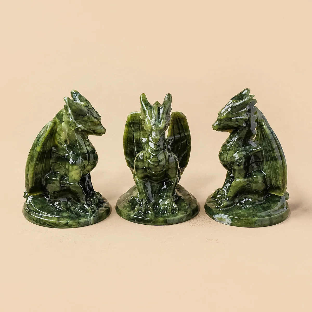 Green Jade Winged Dragon-ToShay.org