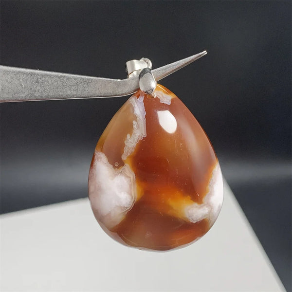 Pink Sakura Agate Pendants-ToShay.org