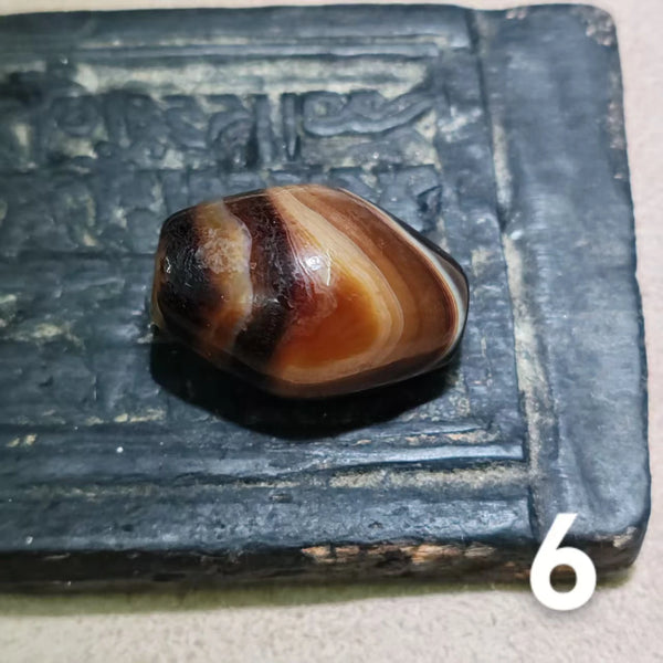 Tibetan Agate Dzi Bead-ToShay.org