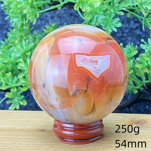 Red Striped Agate Ball-ToShay.org