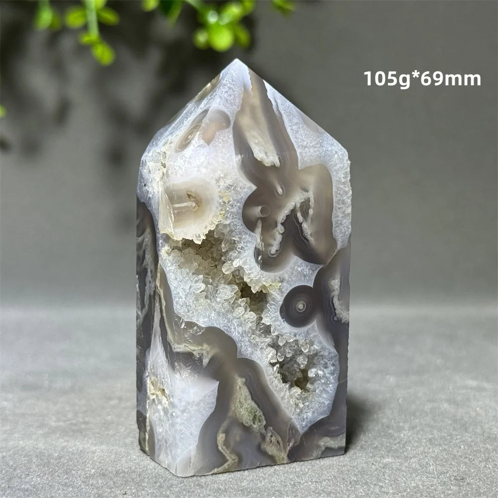 Green Aquatic Agate Tower-ToShay.org