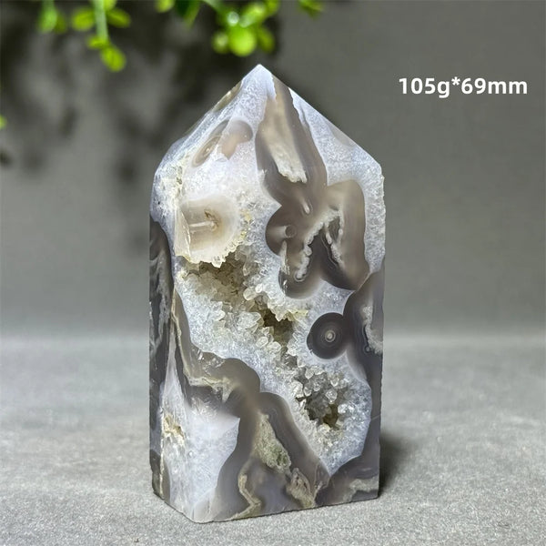 Green Aquatic Agate Tower-ToShay.org