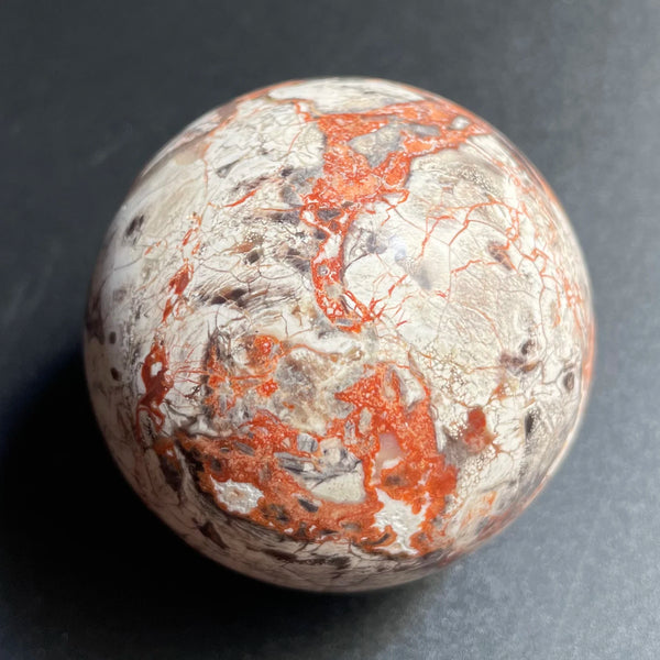 Orange Crazy Agate Ball-ToShay.org