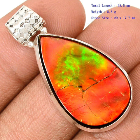 Mixed Ammolite Pendants-ToShay.org