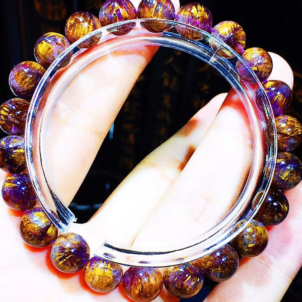 Purple Auralite Bead Bracelet-ToShay.org