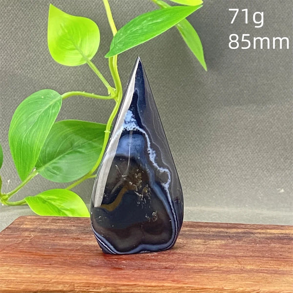 Black Striped Agate Flame-ToShay.org