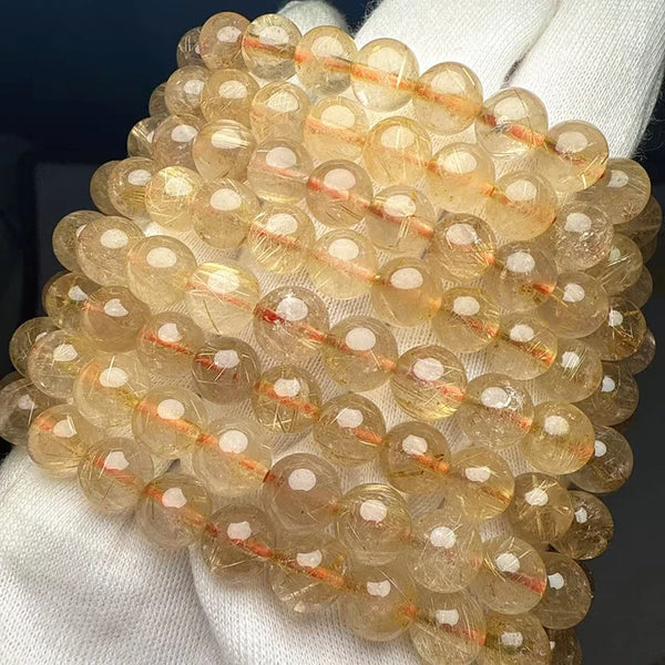 Gold Rutilated Quartz Beads-ToShay.org