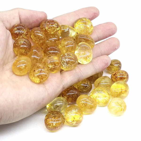 Yellow Crystal Tumbles Stones-ToShay.org