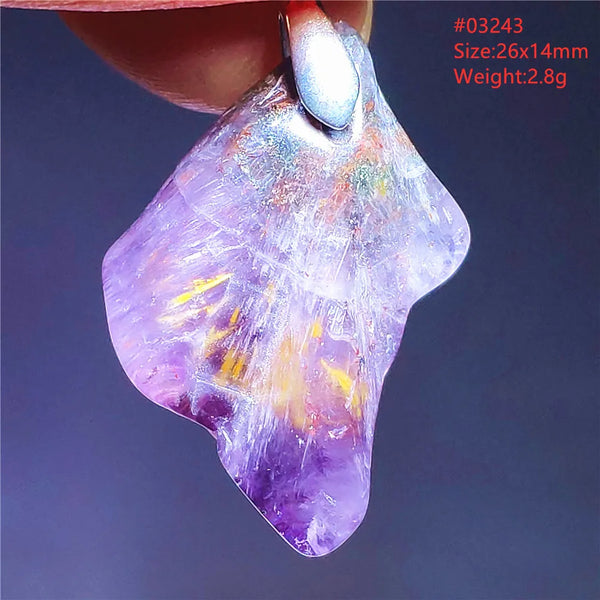 Purple Cacoxenite Auralite Pendant-ToShay.org