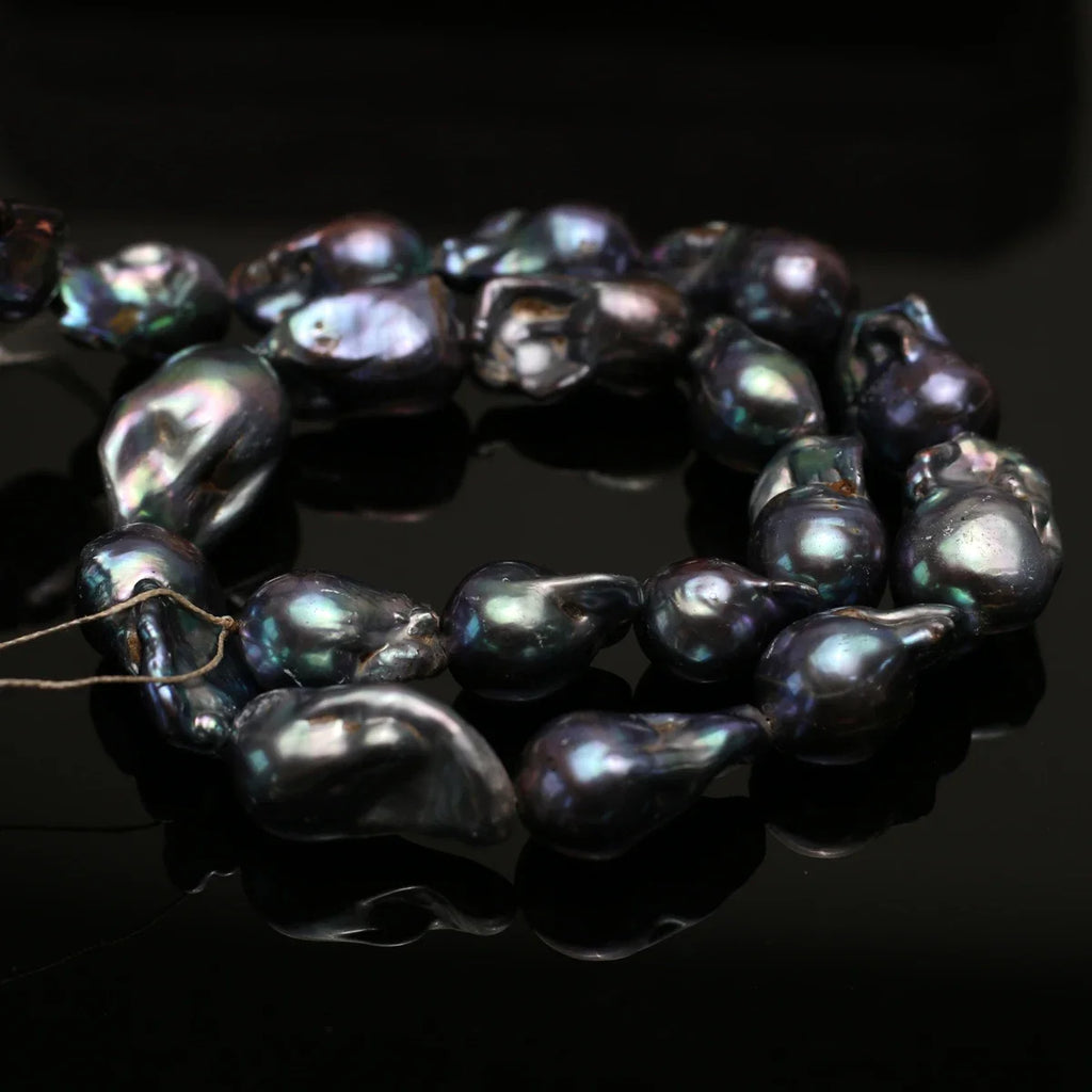 Blue Purple Pearl Beads-ToShay.org