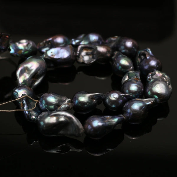 Blue Purple Pearl Beads-ToShay.org