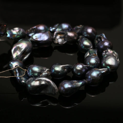 Blue Purple Pearl Beads-ToShay.org