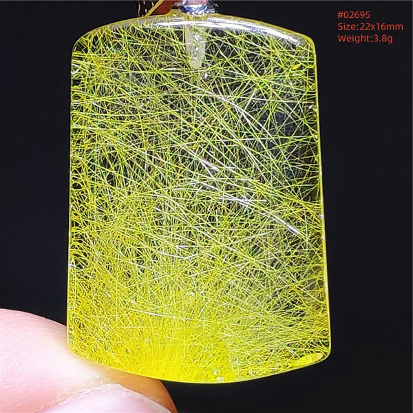 Gold Rutilated Quartz Pendant-ToShay.org