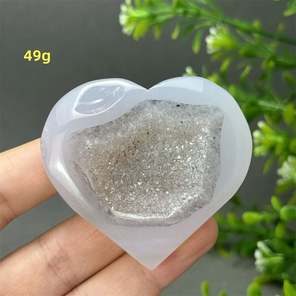 Grey Agate Geode Heart-ToShay.org