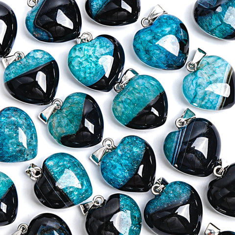 Blue Black Agate Heart-ToShay.org
