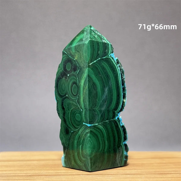 Blue Chrysocolla Malachite Point-ToShay.org