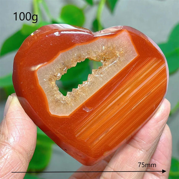 Orange Carnelian Druzy Heart-ToShay.org