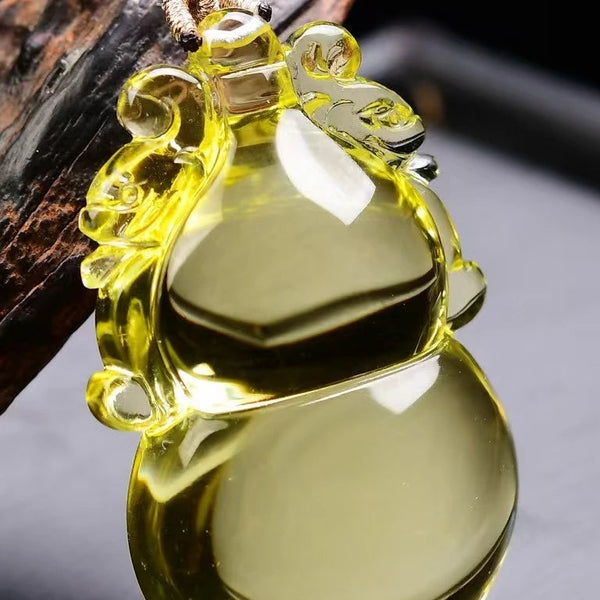 Yellow Citrine Quartz Pendant-ToShay.org