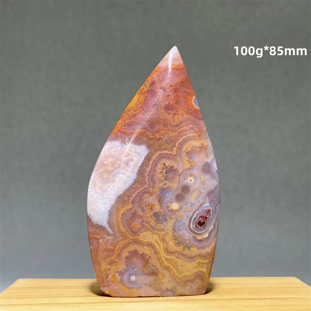 Red Lace Agate Torch-ToShay.org