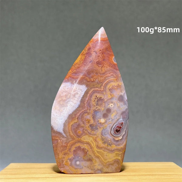 Red Lace Agate Torch-ToShay.org