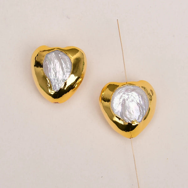 White Pearl Heart Beads-ToShay.org