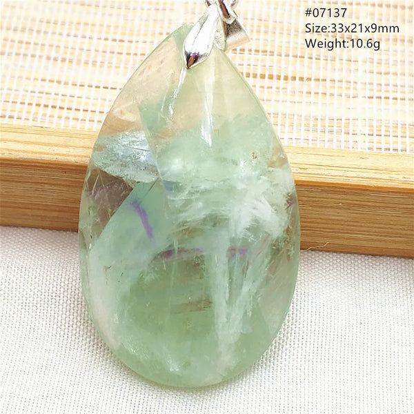 Green Blue Fluorite Pendant-ToShay.org