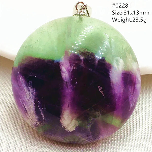 Green Feather Fluorite Pendant-ToShay.org