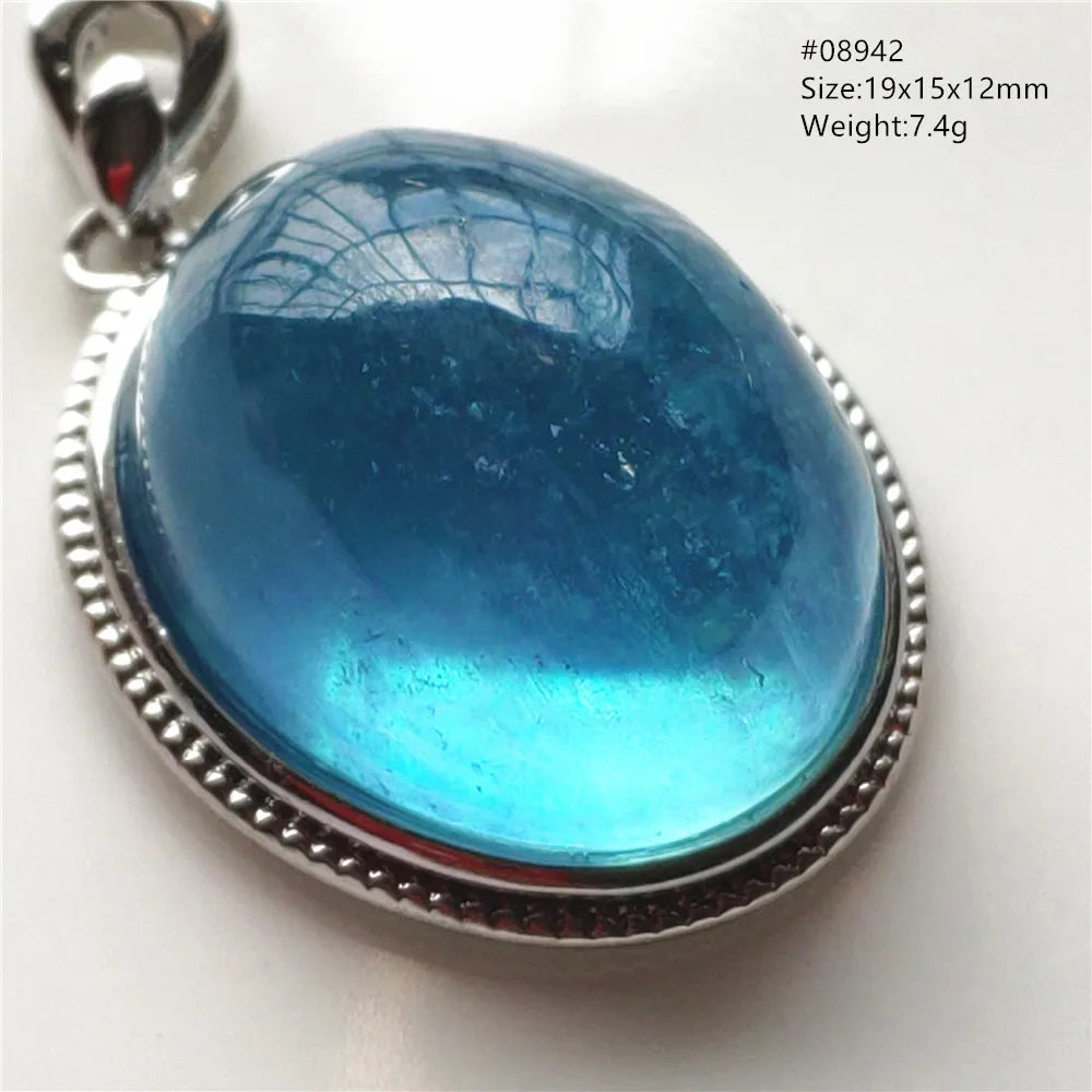 Blue Aquamarine Quartz Pendant-ToShay.org