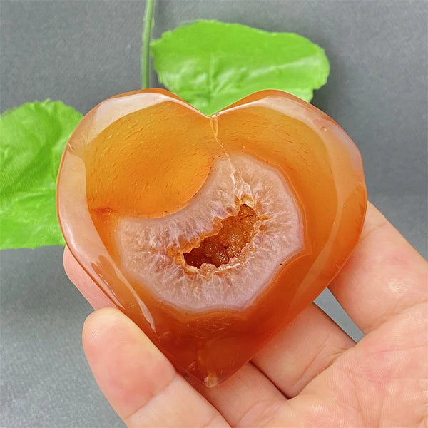 Red Agate Geode Heart-ToShay.org