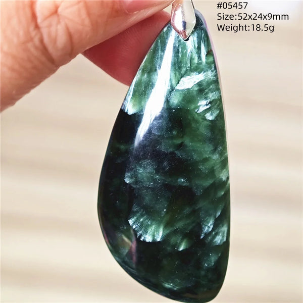 Green Seraphinite Pendant-ToShay.org