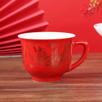 Red Porcelain Tea Set-ToShay.org