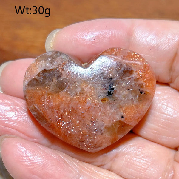 Orange Sunstone Heart-ToShay.org